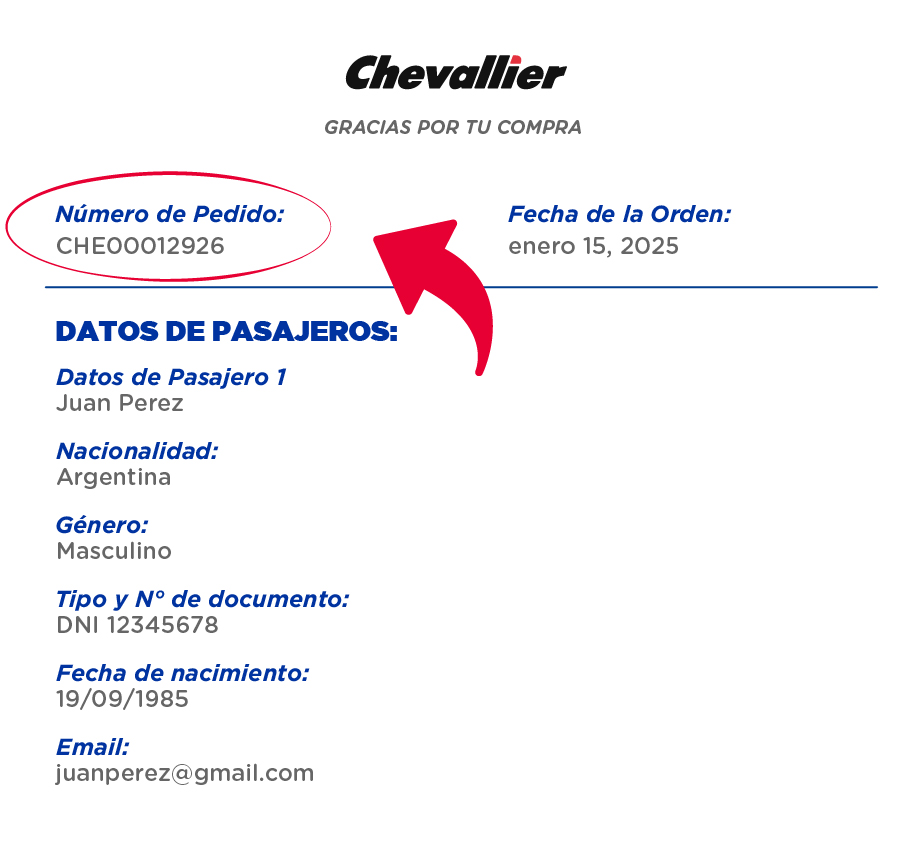 Numero de orden